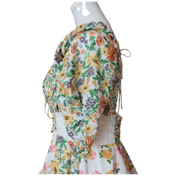 For Love and Lemons Rosalyn Mini Dress in Green Size S - Picture 9 of 16